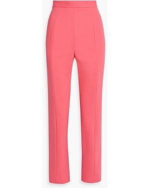Carolina Herrera Wool-Blend Slim-Leg Trousers - Red