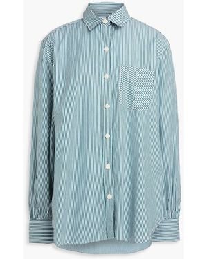 Rag & Bone Maxine Striped Cotton-poplin Shirt - Blue