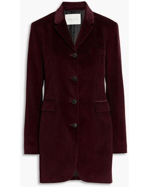 Veronica de Piante Aliyah Cotton-Corduroy Blazer - Red