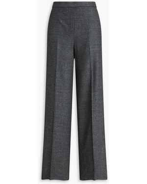 Theory Wool Straight-Leg Trousers - Grey