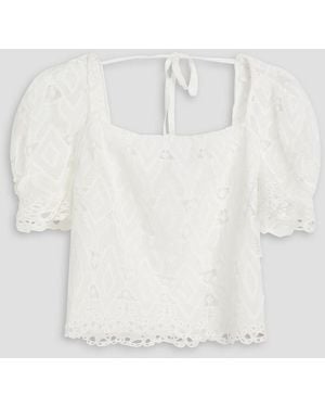 IRO Guipure Lace Top - White