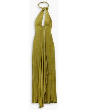 Savannah Morrow Mariella Convertible Ribbed Jersey Maxi Dress - Green