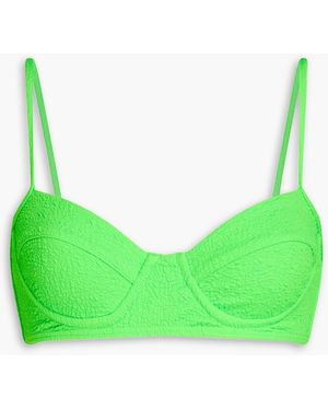 Mara Hoffman Lua popcorn bikini-oberteil mit bügel - Grün