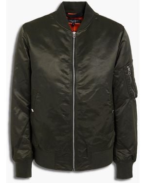 Rag & Bone Manston Satin Bomber Jacket - Black
