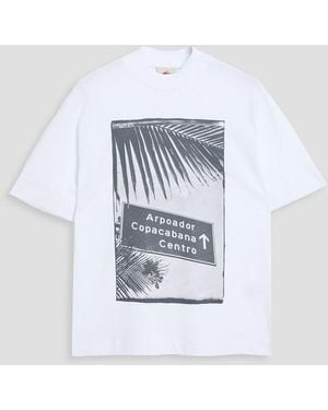 FARM Rio Printed Cotton-jersey T-shirt - White