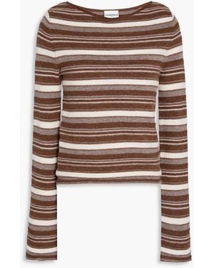 Claudie Pierlot Striped Wool Jumper - Brown