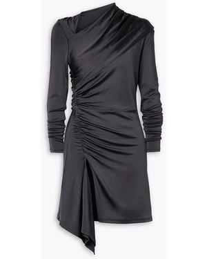 Et Ochs Mackenzie Draped Satin-jersey Mini Dress - Black