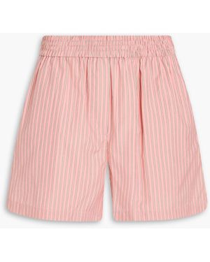 Rag & Bone Emma Striped Cotton-Poplin Shorts - Pink