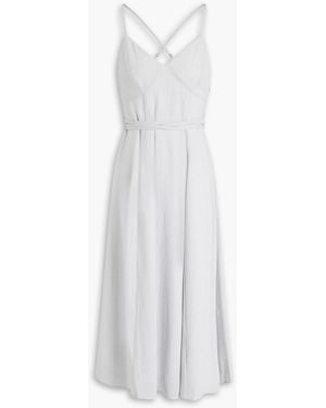 Holzweiler Gingham woven midi dress - Weiß