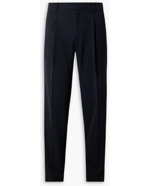 G/FORE Tapered Pleated Stretch-Twill Trousers - Blue