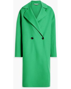 Stella McCartney Double-breasted Wool-felt Coat - Green