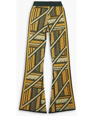 Ahluwalia Ayo Intarsia-knit Flared Pants - Yellow