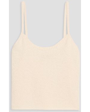 The Elder Statesman Nora Lite Bouclé-Knit Cotton Camisole - Natural