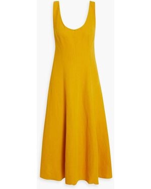 Vince Canvas Midi Dress - Yellow