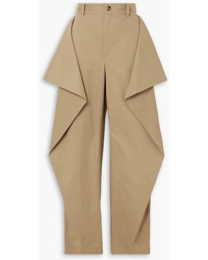 JW Anderson Kite hose aus twill aus einer baumwollmischung mit raffungen - Natur
