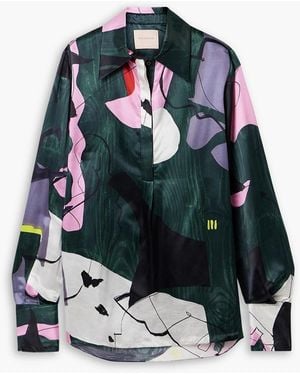 ROKSANDA Printed Satin Shirt - Green