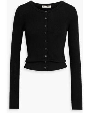 Alex Mill Ava Ribbed Wool Cardigan - Black