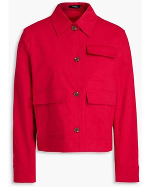 Theory Linen-Blend Jacket - Red