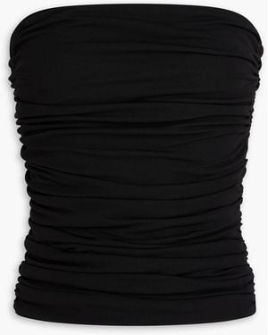 Esse Studios Bonachi Strapless Ruched Jersey Top - Black