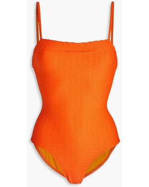 Solid & Striped The chelsea strukturierter badeanzug - Orange