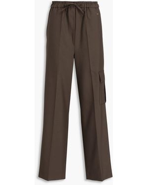 Sandro Wool-blend Cargo Trousers - Brown