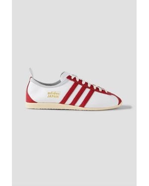 adidas Originals Japan Suede-Trimmed Leather Trainers - White