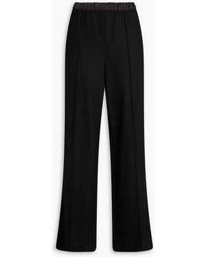 Vince Wool-Blend Felt Wide-Leg Trousers - Black