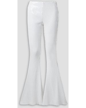 16Arlington Koro Sequined Tulle Flared Trousers - White