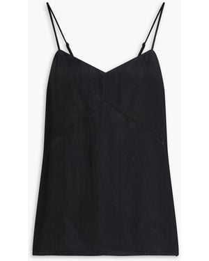 Tibi Crinkled Satin Camisole - Black