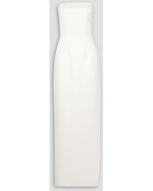 Safiyaa Azrael Strapless Stretch-crepe Gown - White