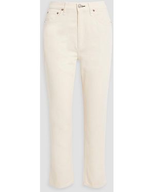 Rag & Bone Mid-Rise Straight-Leg Jeans - White