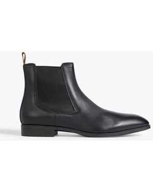 Santoni Deto Leather Chelsea Boots - Black