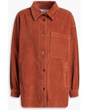 Ba&sh Dana Cotton-blend Corduroy Shirt - Orange