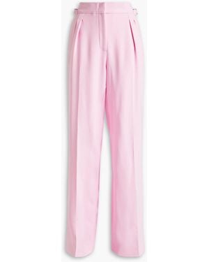 SemSem Cleo Pleated Crepe Wide-leg Trousers - Pink