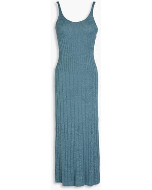 NAADAM Meliertes midikleid aus rippstrick - Blau