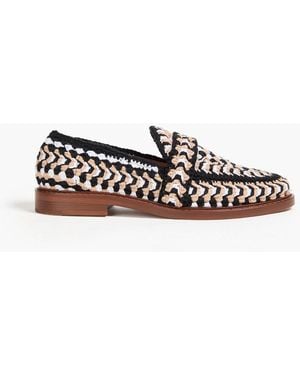 Chloé Kayla Crochet Loafers - Black