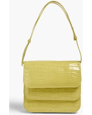 Rejina Pyo Ana Snake-Effect Leather Shoulder Bag - Yellow