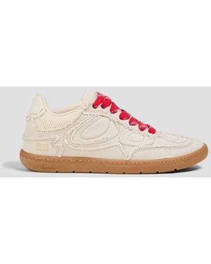 Ganni Sneakers aus canvas mit fransen - Pink