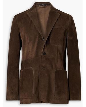 dunhill Suede Blazer - Brown