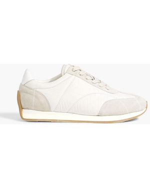TOTEME The Sport Quilted Shell And Suede Sneakers - White