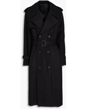 Wardrobe NYC Belted Cotton-Gabardine Trench Coat - Black