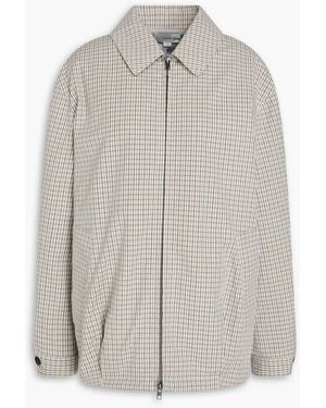 Vince Gingham cotton-blend twill jacket - Grau