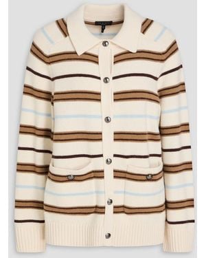 Rag & Bone Cardigan "peggy" aus wolle mit streifen - Natur