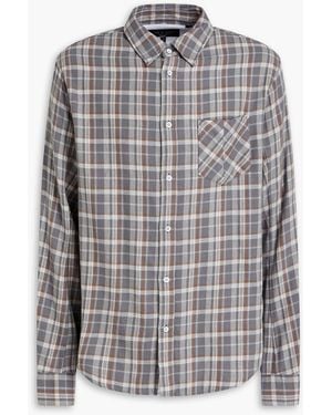 Rag & Bone Fit 2 Yokohama Checked Cotton-flannel Shirt - Gray