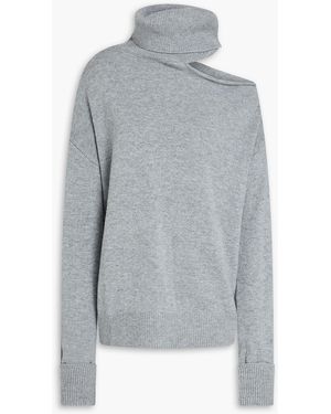PAIGE Raundi Cutout Wool-Blend Turtleneck Jumper - Grey