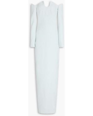 Safiyaa Bessy Off-the-shoulder Crepe Gown - White