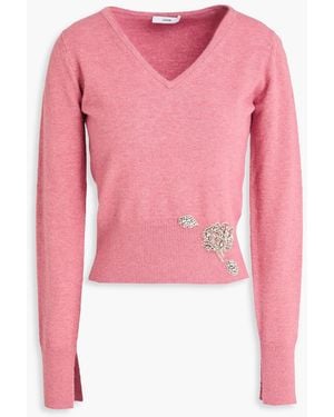 Erdem Embellished Knitted Jumper - Pink