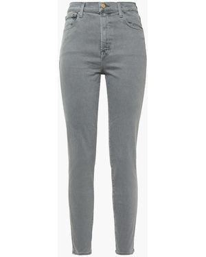 J Brand Leenah High-rise Skinny Jeans - Gray