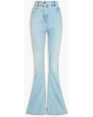 Balmain High-Rise Flared Jeans - Blue