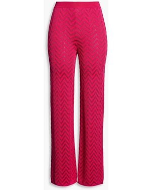 Missoni Crochet-knit Straight-leg Pants - Red